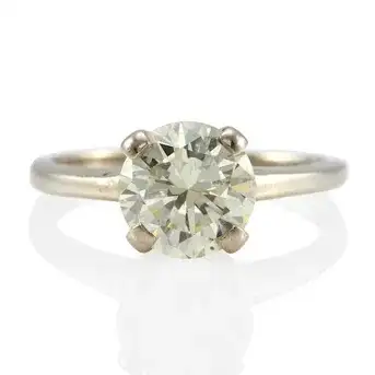 14K Gold and Diamond Solitaire Ring