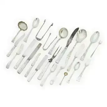 Assembled Tiffany & Co. 'Lap-Over-Edge' Sterling Silver Flatware Service