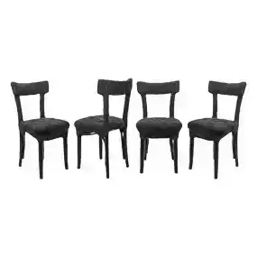 Four (4) Peter Traag For Edra Black “Mummy Chairs”