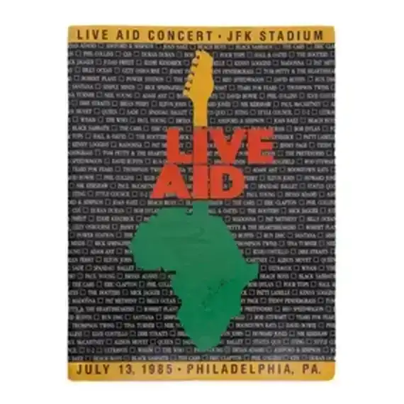 Rare Autographed Live Aid Concert Program With Approximately 130 Original Autographs