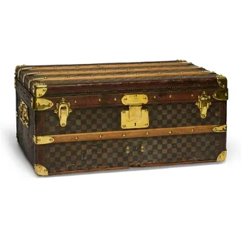 A Damier Canvas Cabin 70 Trunk with Brass Hardware