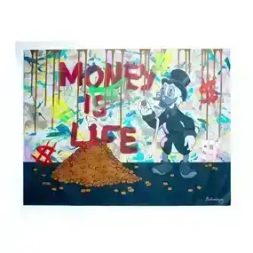 Money is Life by Nastya Rovenskaya - A Singular Expression of Contemporary Art