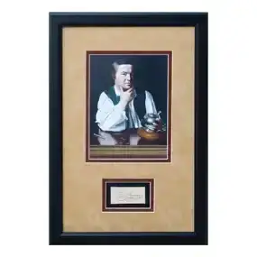 Framed Paul Revere Signed Cut with Museum-Quality Custom Presentation
