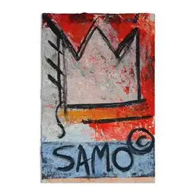 Jean-Michele Basquiat 1985 dated Mixed Media 6x4