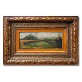 Original John Constable Signed 'Blackberry' Painting – Country Scene