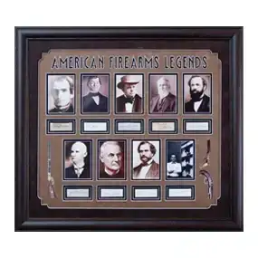 Framed Collage of Famous Gun Makers' Signatures