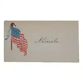 Patriotic Elegance: The Abraham Lincoln Signed American Flag Envelope