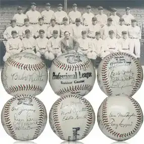 1932 New York Yankees Team Signed Anchor Professional League Baseball