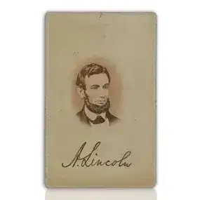 Abraham Lincoln Signed CDV