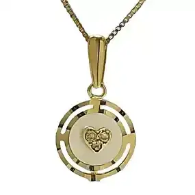 14K Gold Heart Pendnat with 18" chain