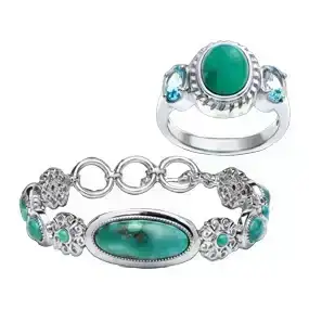 Southwest Campo Frio Turquoise Sterling Silver Jewelry Collection