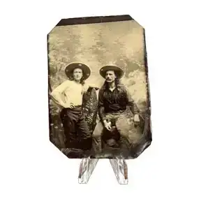 Tintype Photo Wild Bill Hickok and Texas Jack Jr