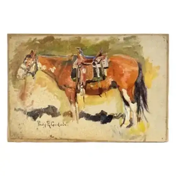 Philip Russell Goodwin Horse Oil on Board Painting