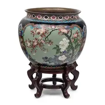 A Large Cloisonné Jardinière