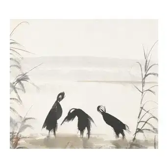 Lin Fengmian (1900-1991) Herons in Lotus Pond