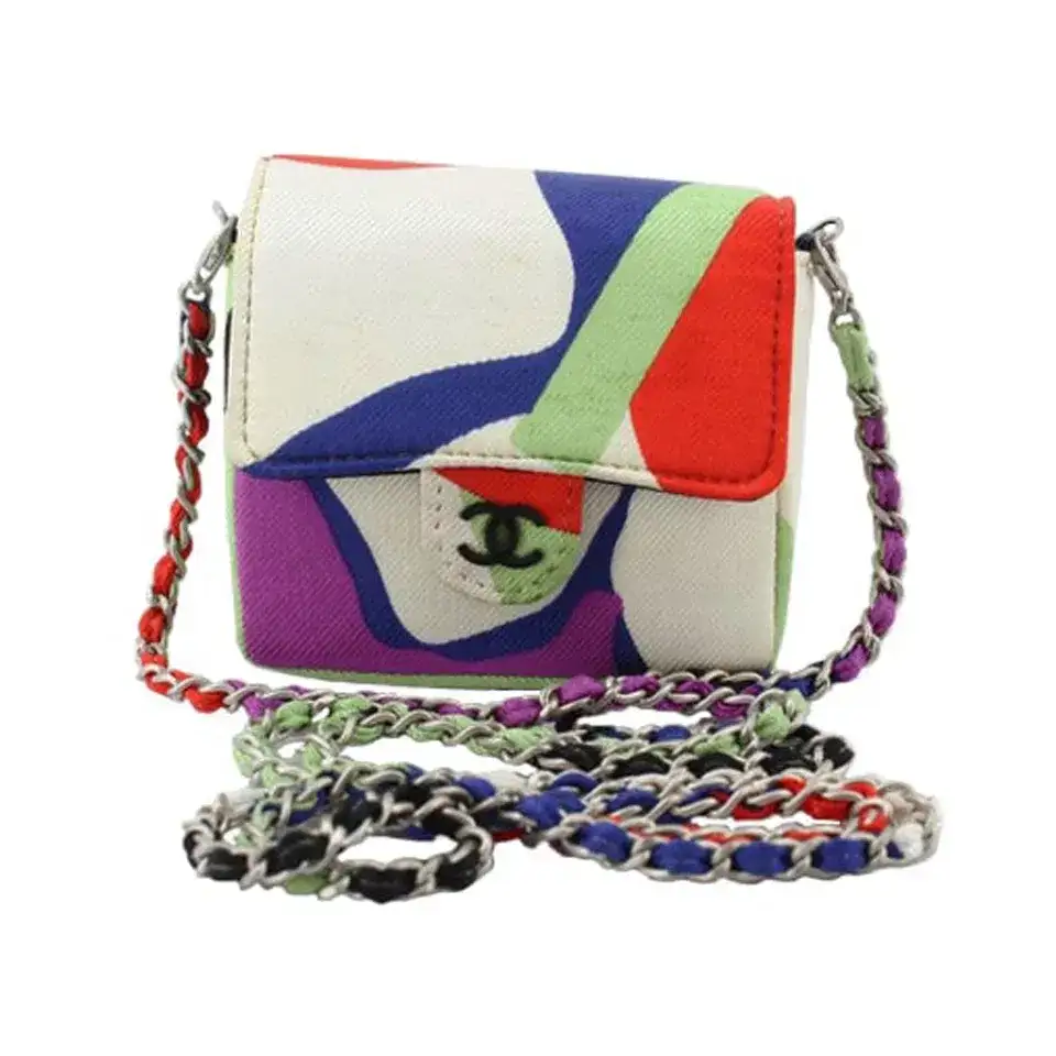 Chanel Multicolor Satin Mini Messenger Pouch