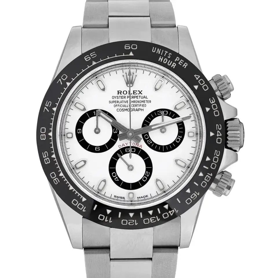 Rolex Mens Stainless Steel Panda Daytona 