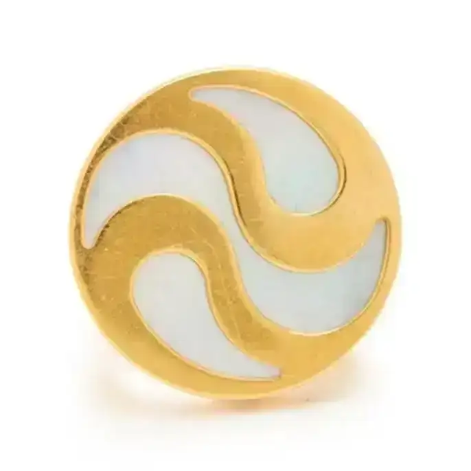 Bulgari, Yellow Gold and Mother-of-Pearl Spinning Ring