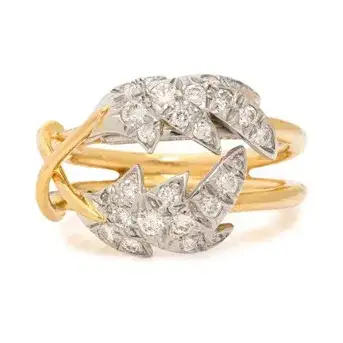 Tiffany & Co., Schlumberger, Diamond 'Two Leaves' Ring