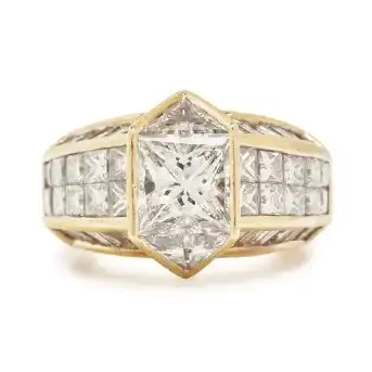 Yellow Gold and Diamond Ring