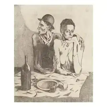 Pablo Picasso (Spanish, 1881-1973) - Le Repas Frugal, from La Suite des Saltimbanques