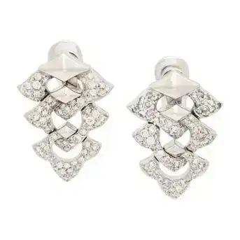 Bulgari, White Gold and Diamond 'Diva' Clip Earrings