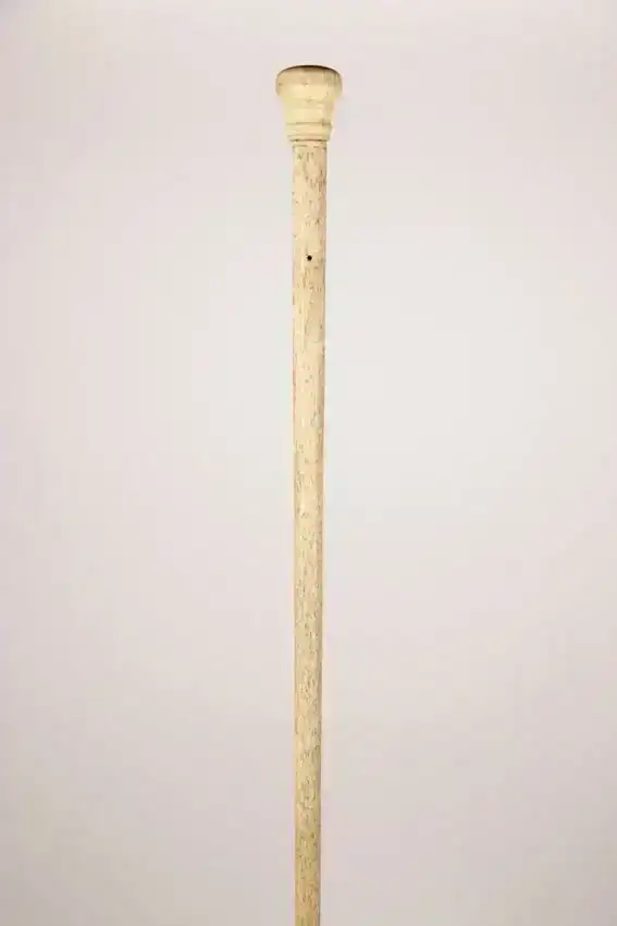 Whaler Made Whalebone and Antique Whale Ivory Walking Stick, 19th Century