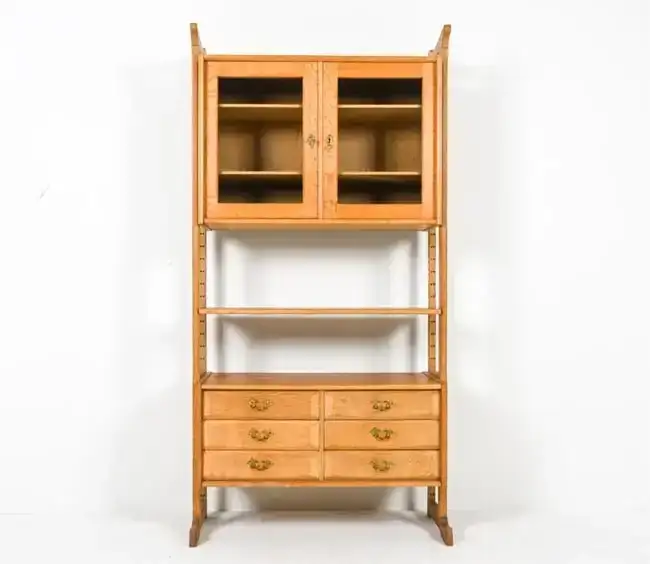 MANNER OF HENNING KJAERNULF OAK CABINET SYSTEM