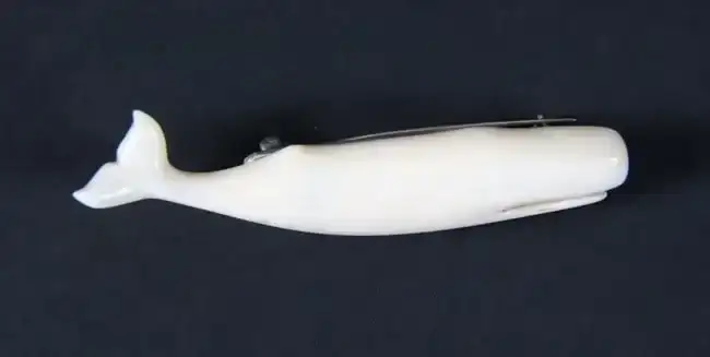 Charlie Sayle Carved Sperm Whale Pin