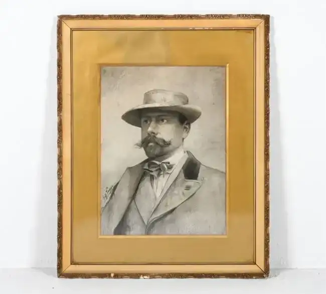 PORTRAIT DRAWING, SIGNED, DATED 1909