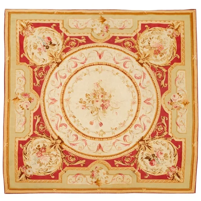 Antique French Aubusson tapestry carpet