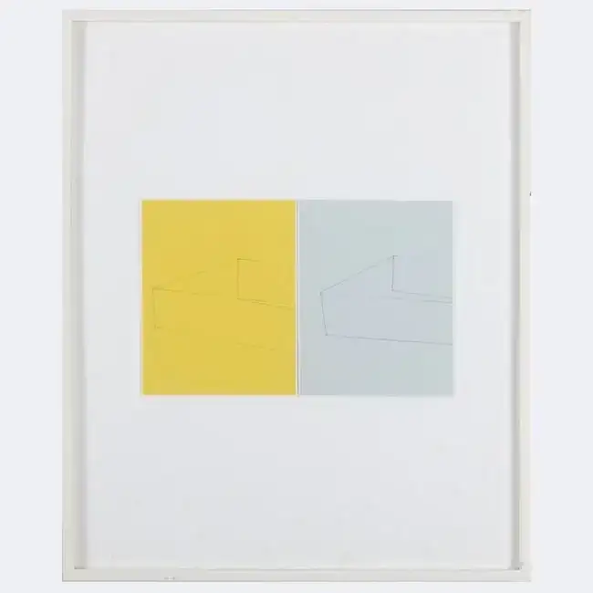 Kate Shepherd (b. 1961): Mustard Half, Grey Half, Lines Trade; and Small Flower Face Front, Tall