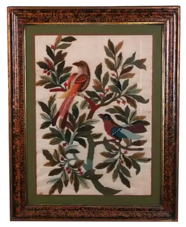 Stumpwork Bird Tapestry