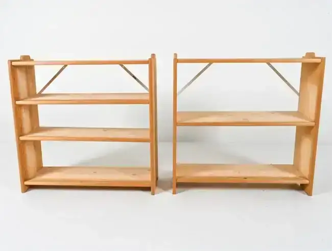 (2) EDVIN HELSETH EIDSVOLL PINE STACKING BOOKCASES