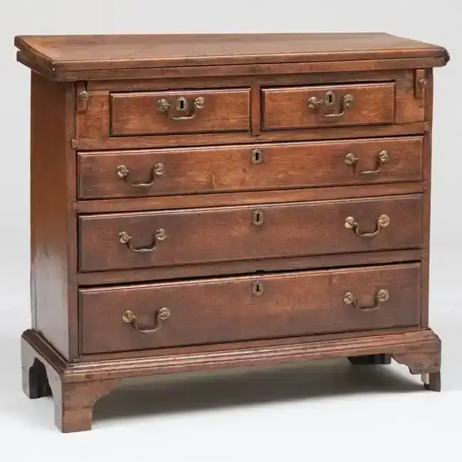 George II Carved Oak Chest of Drawers