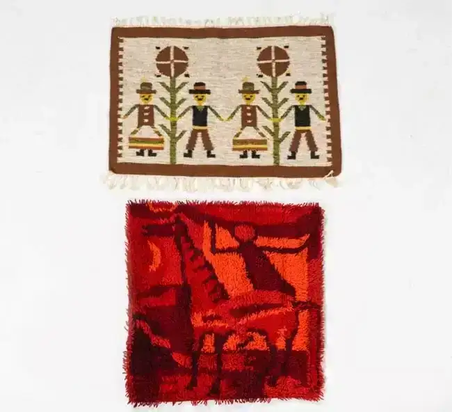 (2) DANISH RUGS OR WALL TAPESTRIES