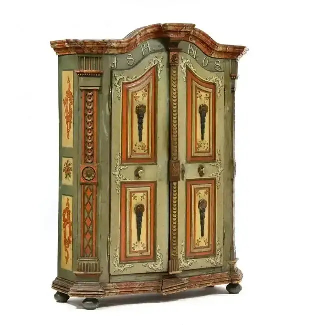 Continental Paint Decorated Armoire