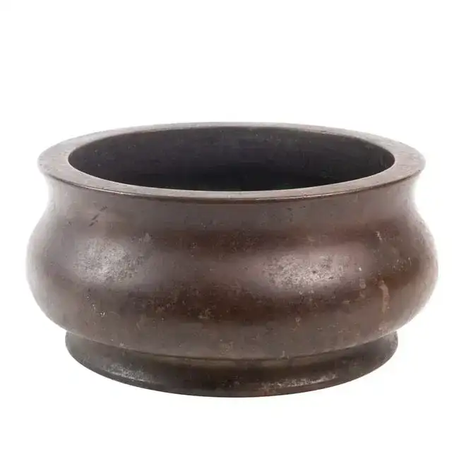 Chinese bronze bombe-form censer