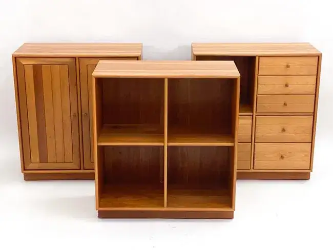 ATTR. THYGESEN & SORENSEN CHERRY BOOKCASE CABINETS