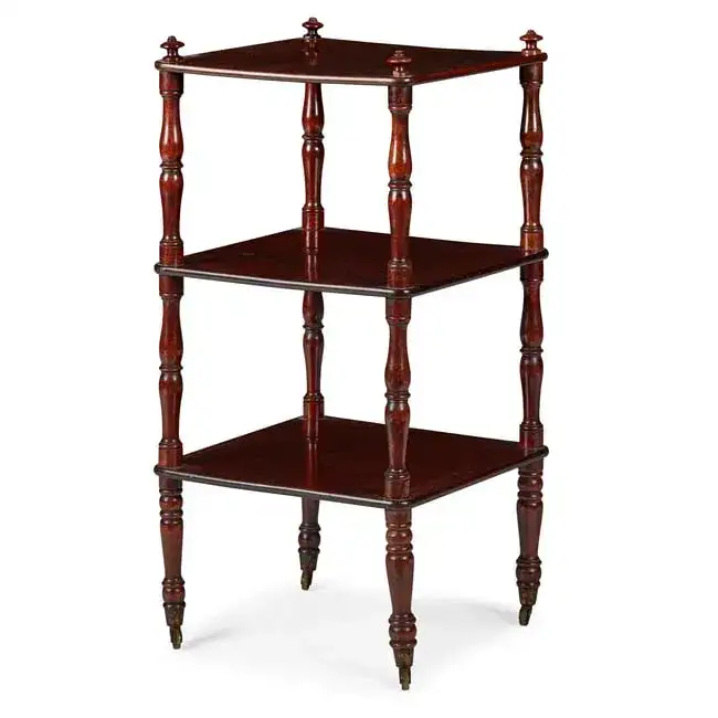 EARLY VICTORIAN MAHOGANY THREE TIER ETAGERE