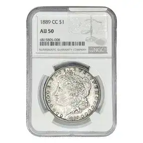 1889-CC Morgan Silver Dollar NGC AU50