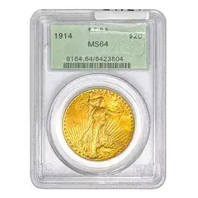 1914 \\$20 Gold Double Eagle PCGS MS64