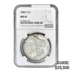 1884-S Morgan Silver Dollar NGC MS61