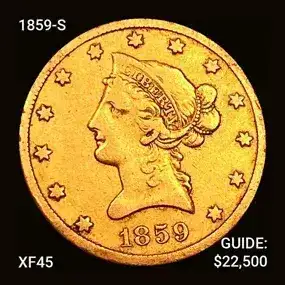 1859-S \\$10 Gold Eagle Nearly Uncirculated