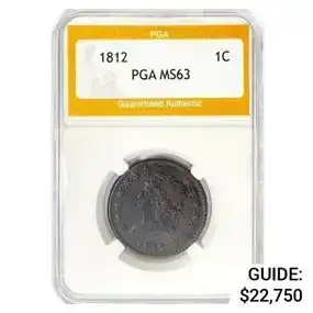 1812 Classic Head Large Cent PGA MS63