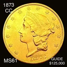 1873-CC \\$20 Gold Double Eagle Uncirculated