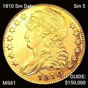 1810 Sm Date Sm 5 \\$5 Gold Half Eagle Uncirculated