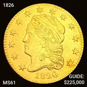 1826 \\$2.50 Gold Quarter Eagle Uncirculated