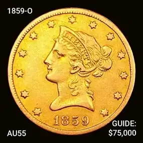 1859-O \\$10 Gold Eagle High Grade