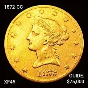1872-CC \\$10 Gold Eagle Nearly Uncirculated